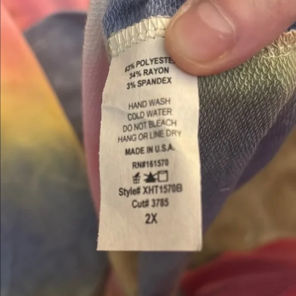 NWOT Mystic Women's Tie-Dye Top - Multicolor Size 2xl - Picture 5 of 5